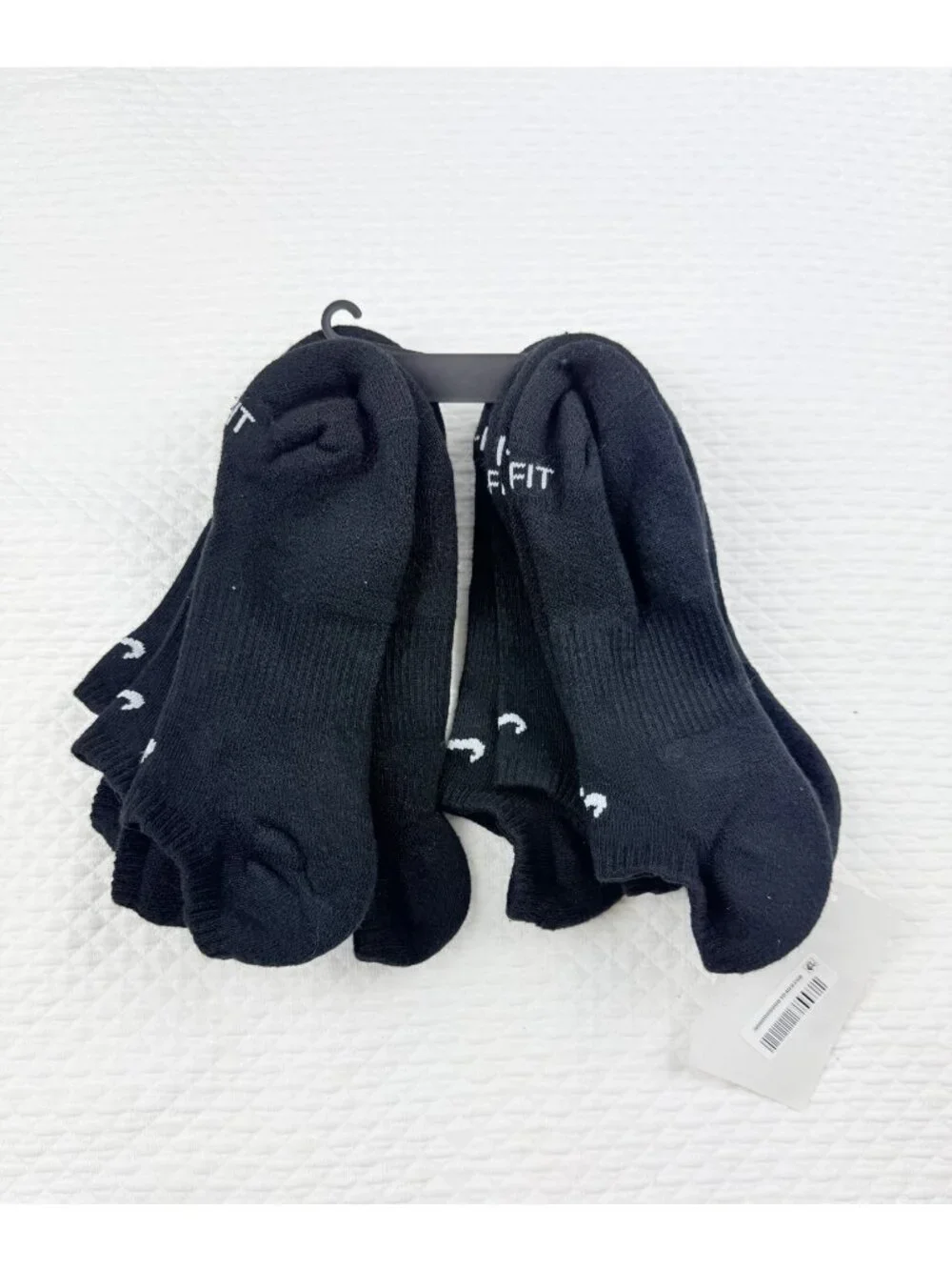 Nike NO SHOW Everyday Plus Cushion Unisex Drifit Socks Size LARGE Black 6 Pair